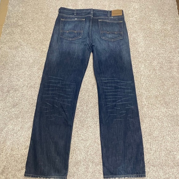 American Eagle mens baggy loose fit jeans sz 38x33 blue jeans stretch denim - Picture 2 of 12